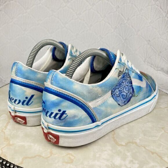 Vans Sneakers Unisex M 9 W 10.5 Blue Devil Fruit One Piece Special Edition Shoes - Picture 9 of 13